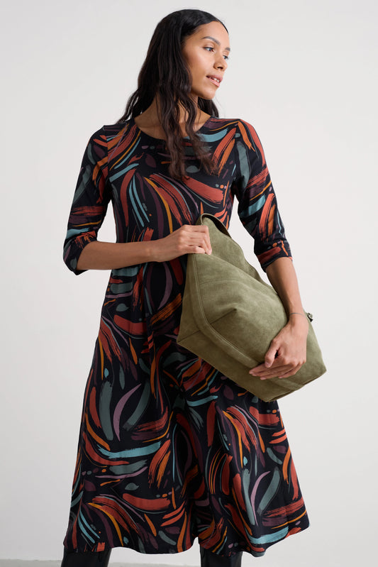 Seasalt Veronica Dress Dune Marks Onyx