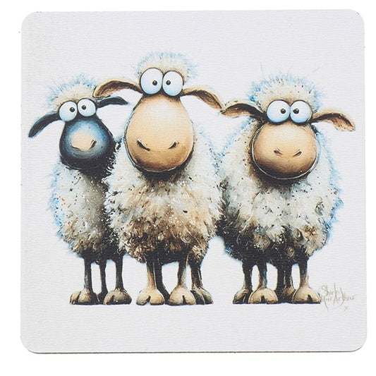 Shirley MacArthur The Sheepies Coaster