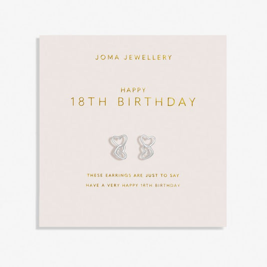 Joma Jewellery Forever Yours "Happy 18th Birthday" Earrings