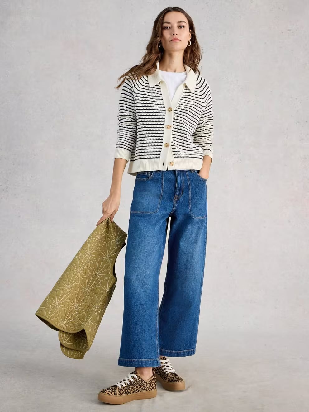 White Stuff Chaterly Stripe Cardi