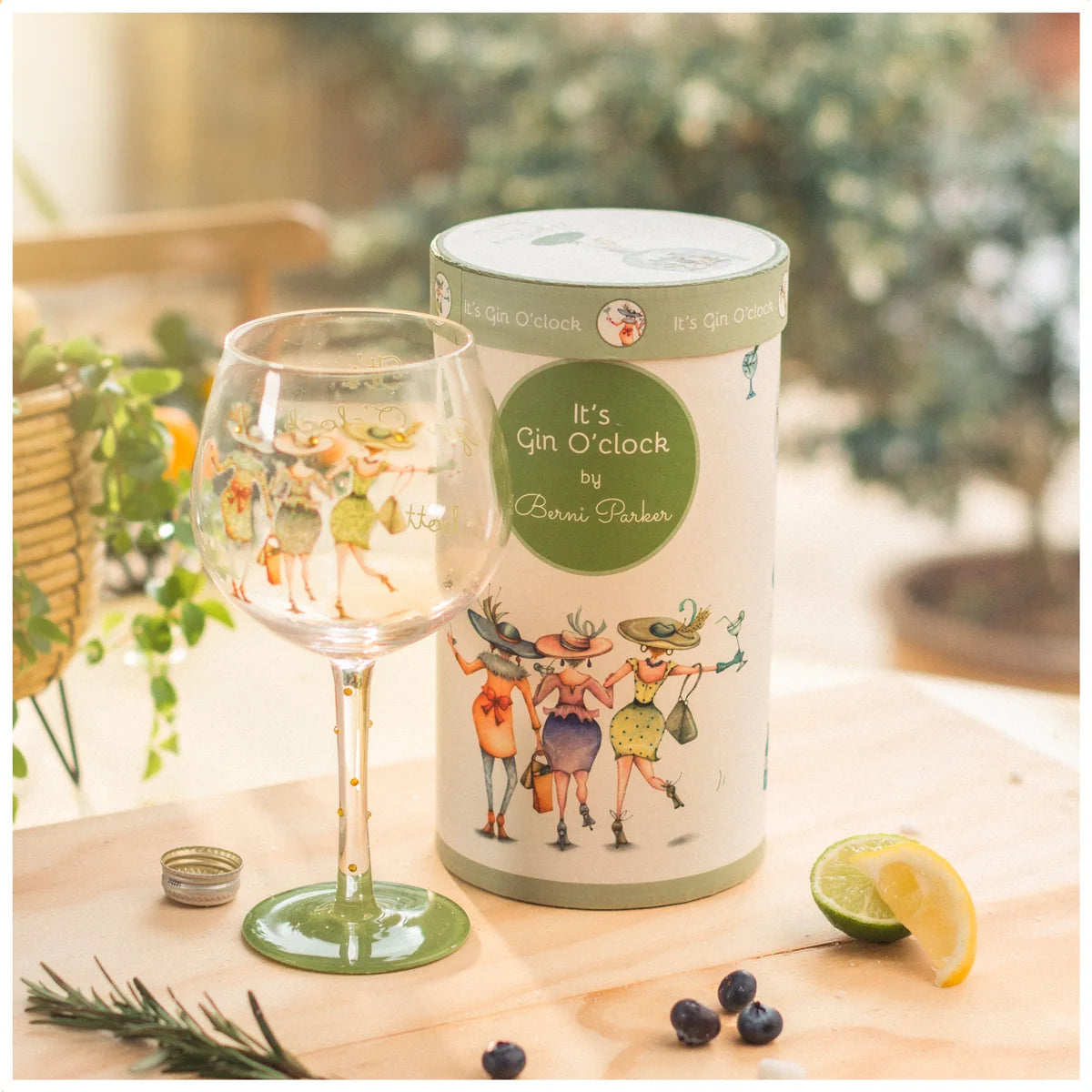 Berni Parker  Gin Glass It's Gin O' Clock