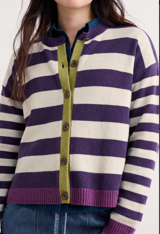 Seasalt Pinwell Striped Cardigan Made With Lambswool