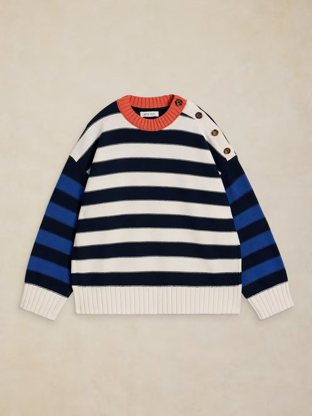 White Stuff Bea Button Cotton Jumper
