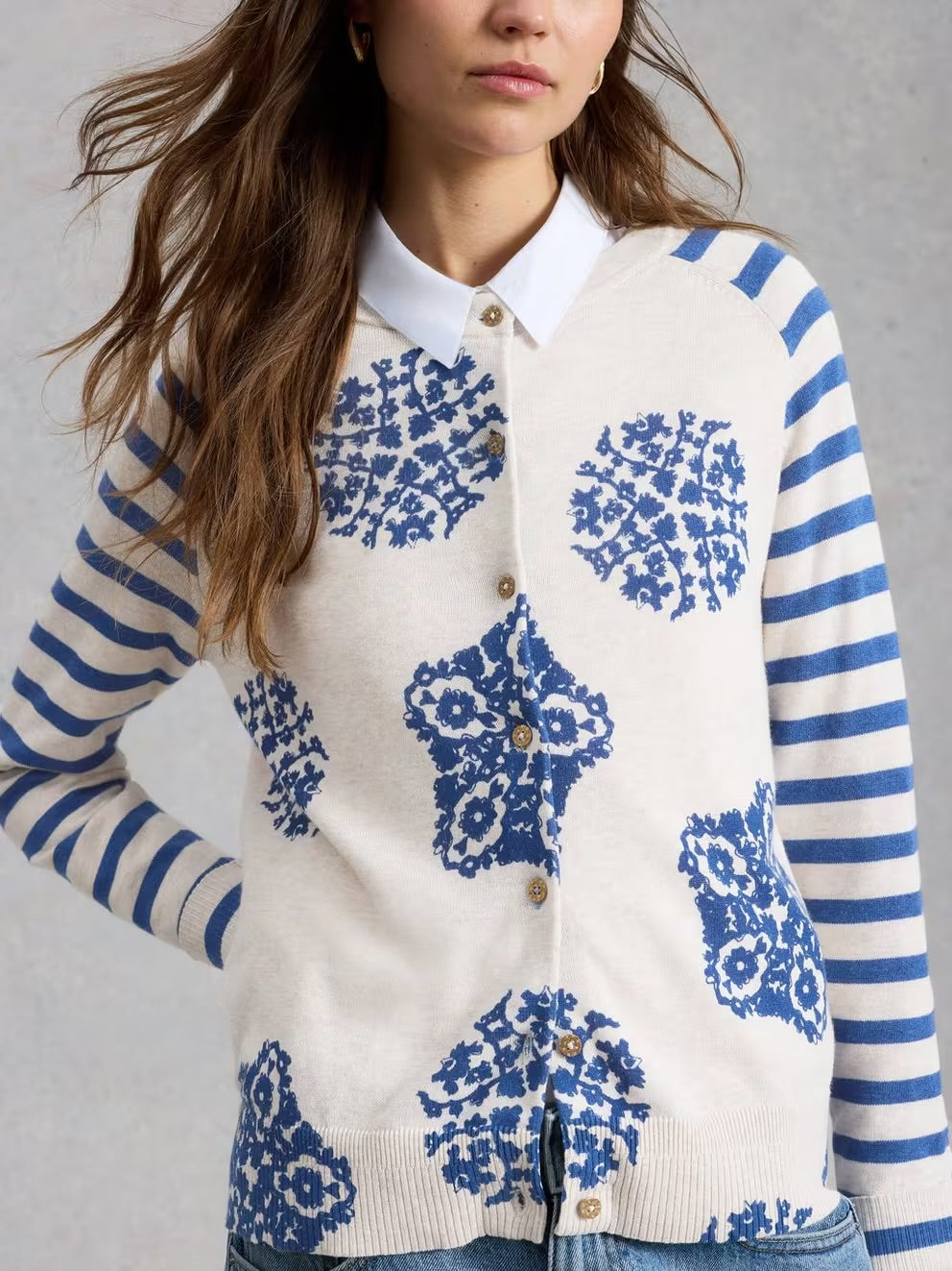 White Stuff Lulu Print Cardigan