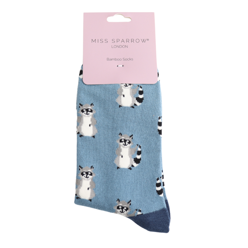 Miss Sparrow Racoons Socks Denim