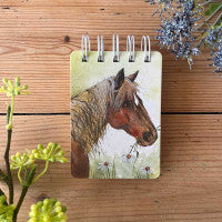 Alex Clark Horse & Flowers Small Spiral Bound Notepad
