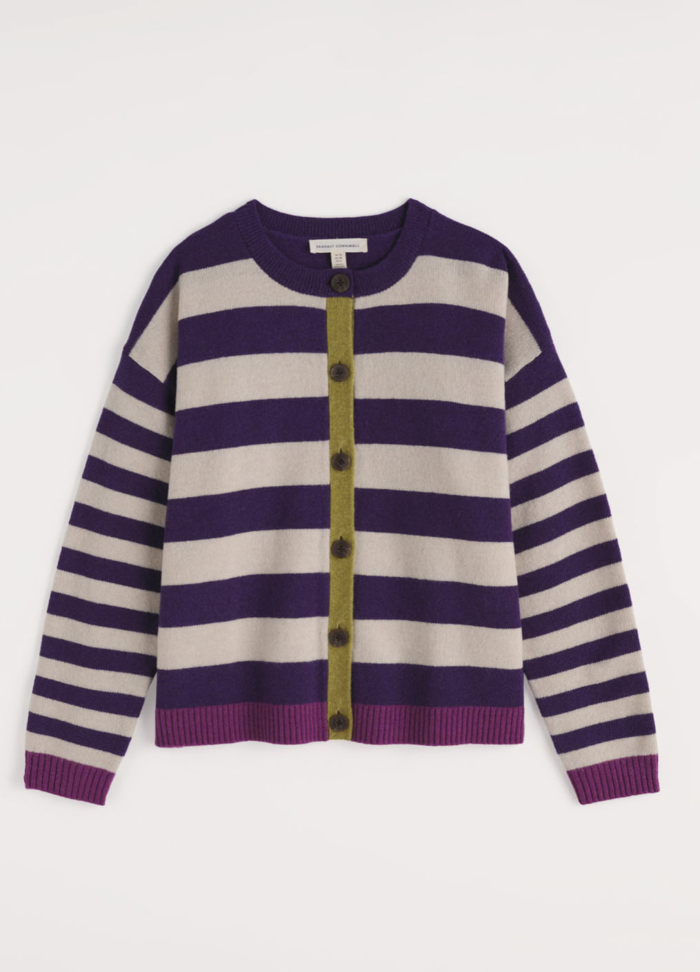 Seasalt Pinwell Striped Cardigan Made With Lambswool