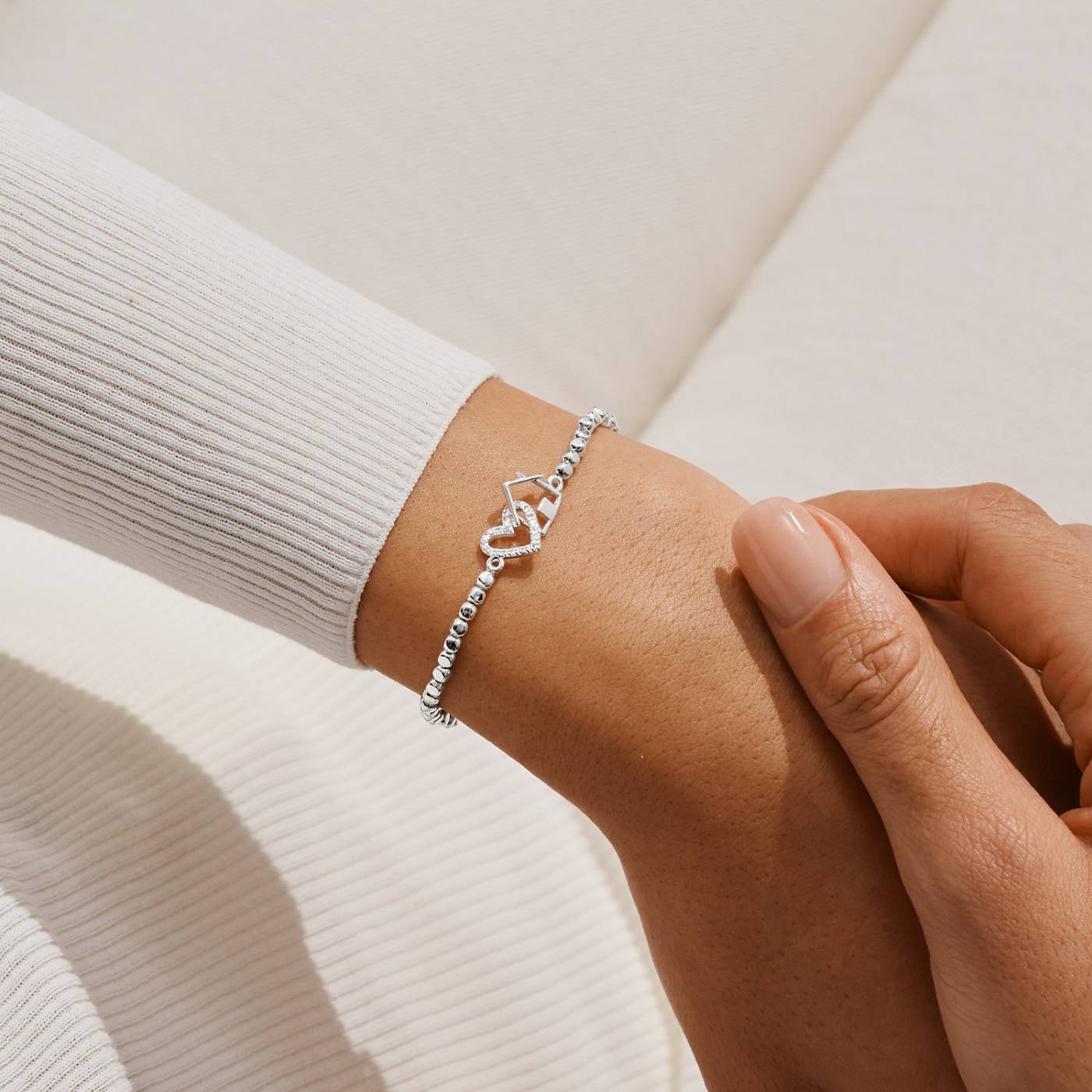 Joma Jewellery Forever Yours 'New Beginnings, New Home' Bracelet In Silver Platin