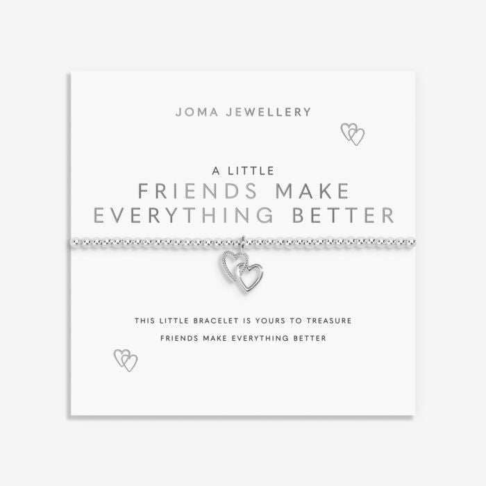 Joma Jewellery A little ‘Friends Make Everything Better’ Silver Plated Bracelet