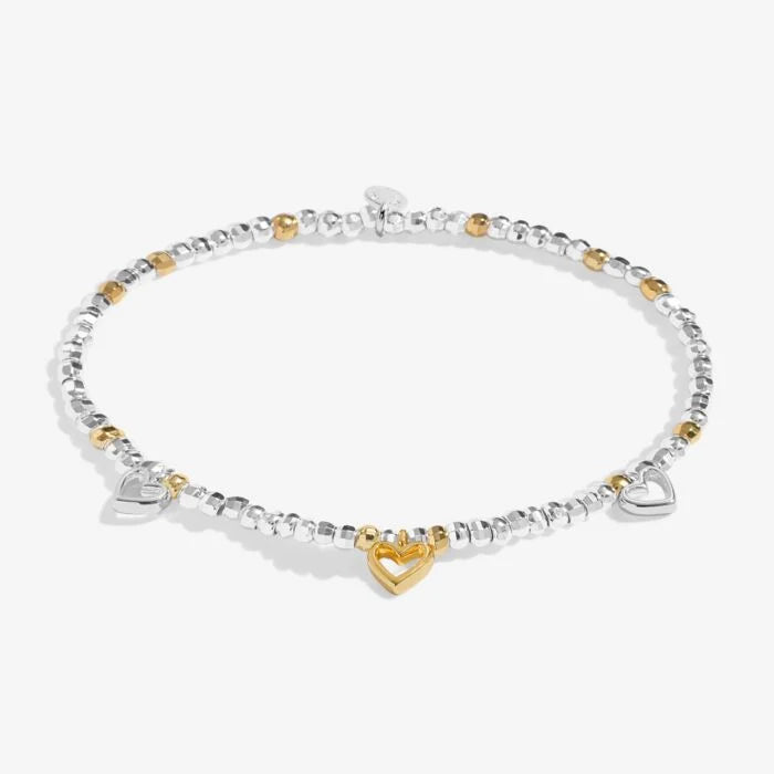 Joma Jewellery Sparkle Confetti A little ‘Lovely Daughter’ Silver & Gold Plated Bracelet