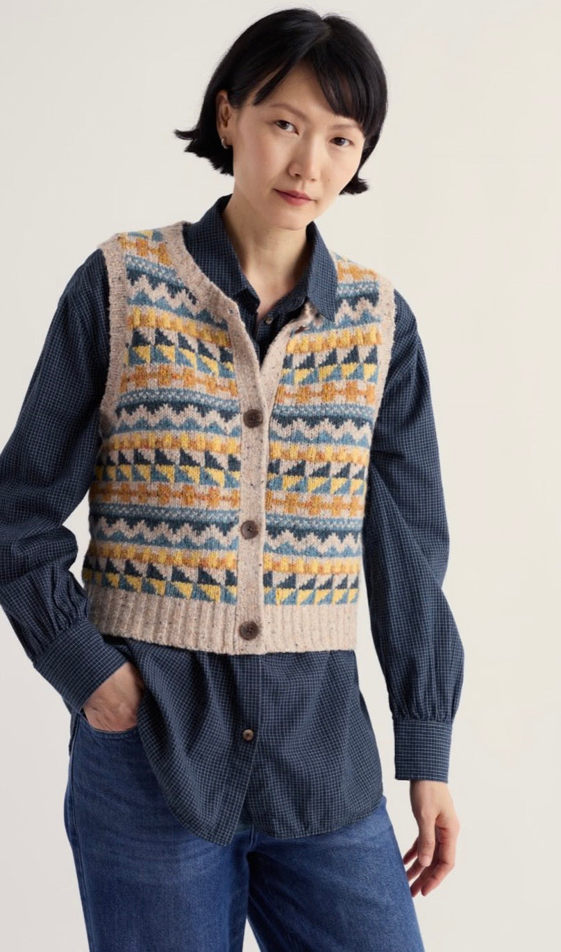 Seasalt Dawson Pick Vest Fairisle