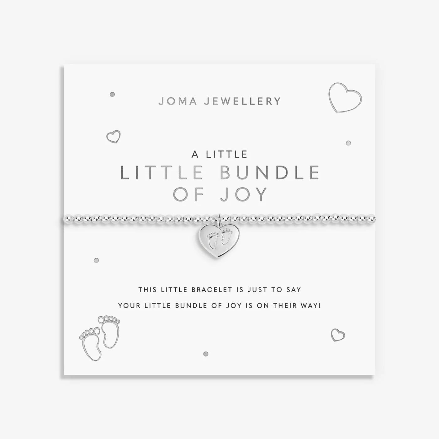 Joma Jewellery A Little 'Little Bundle Of Joy' Bracelet In Silver Plating