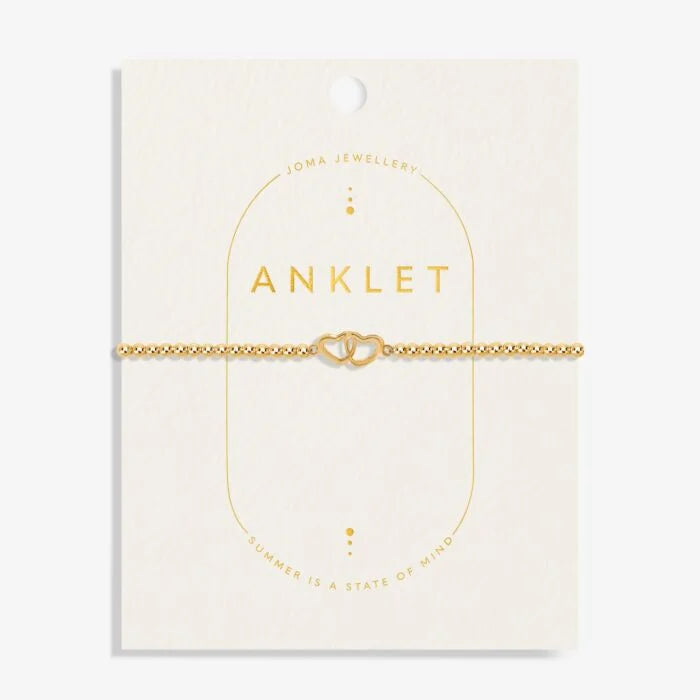 Joma Jewellery Anklet Linked Heart Anklet