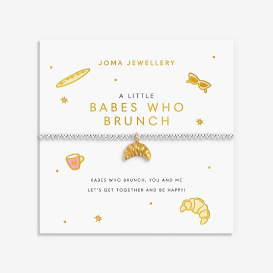 Joma Jewellery A little Vibes ‘Babes Who Brunch’ Silver Plated Bracelet