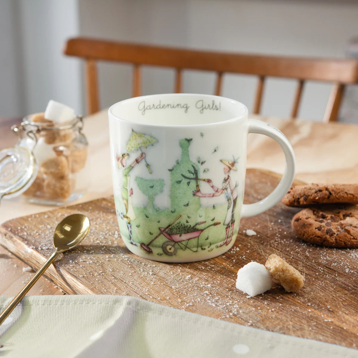 Berni Parker  Fine China Mug Gardening Girls