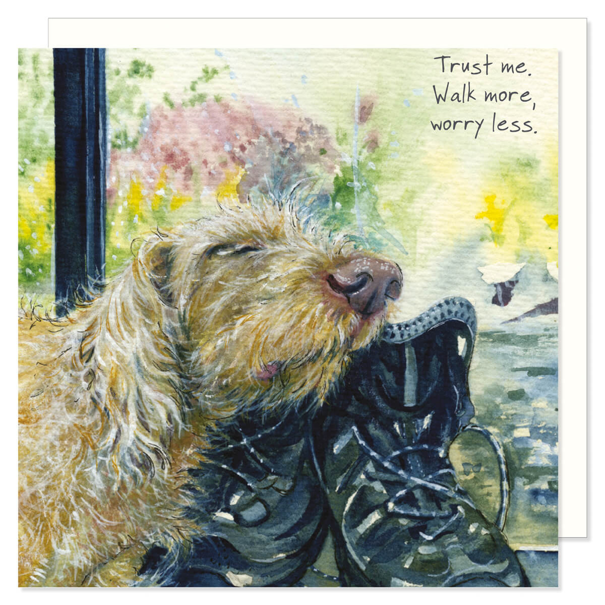 Little Dog Laughed Wirehaired Hungarian Vizla “Walk More” Card