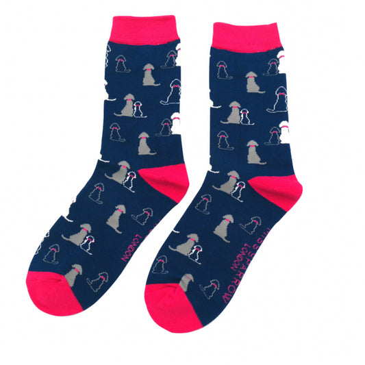 Miss Sparrow Retriever Navy Socks