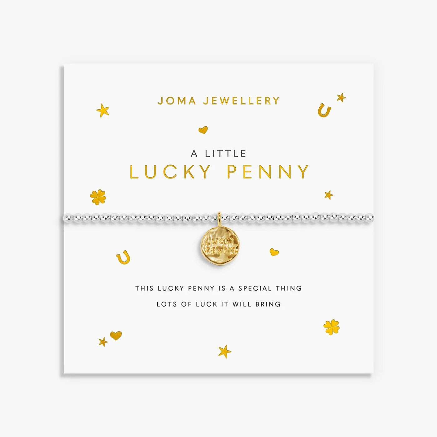 Joma Jewellery A Little 'Lucky Penny' Bracelet In Silver and Gold Plating
