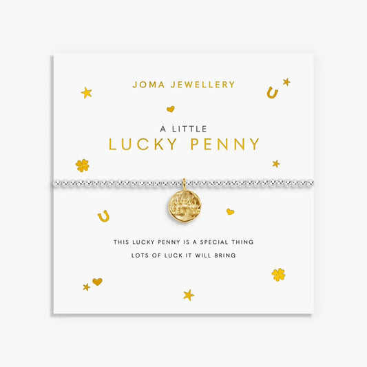 Joma Jewellery A Little 'Lucky Penny' Bracelet In Silver and Gold Plating