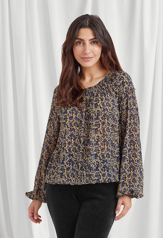 Adini Dasha Top Mini Clematis Print