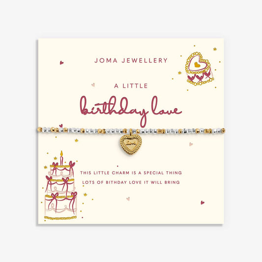Joma Jewellery Little Stories 'Birthday Love' Bracelet In Silver and Gold Plating