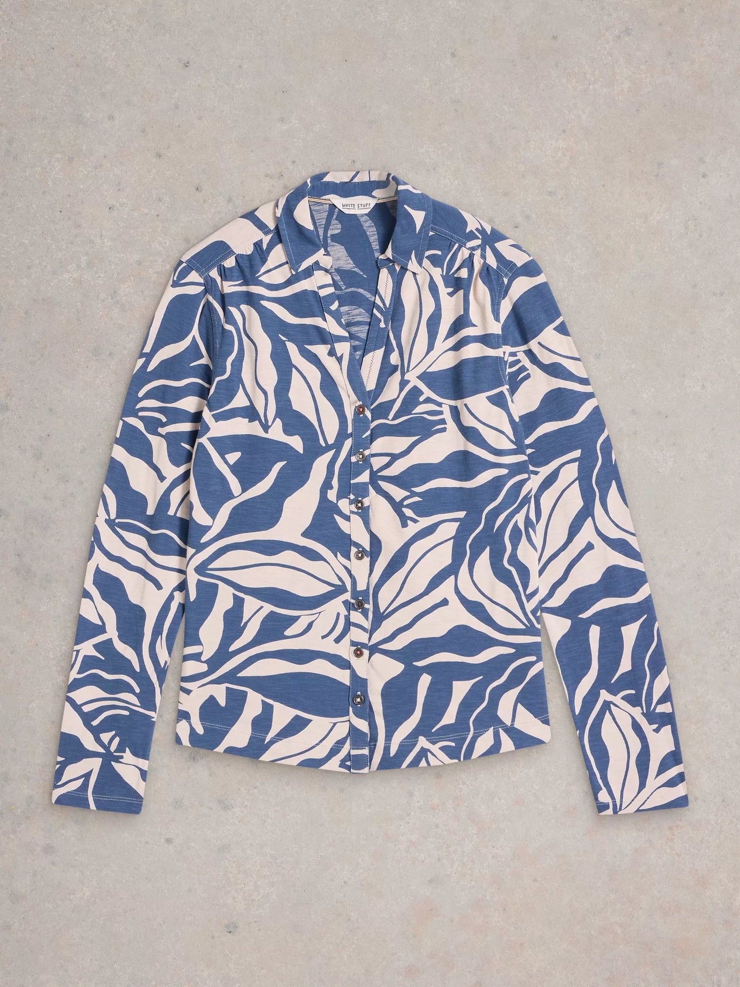 White Stuff Annie Collared Jersey Shirt