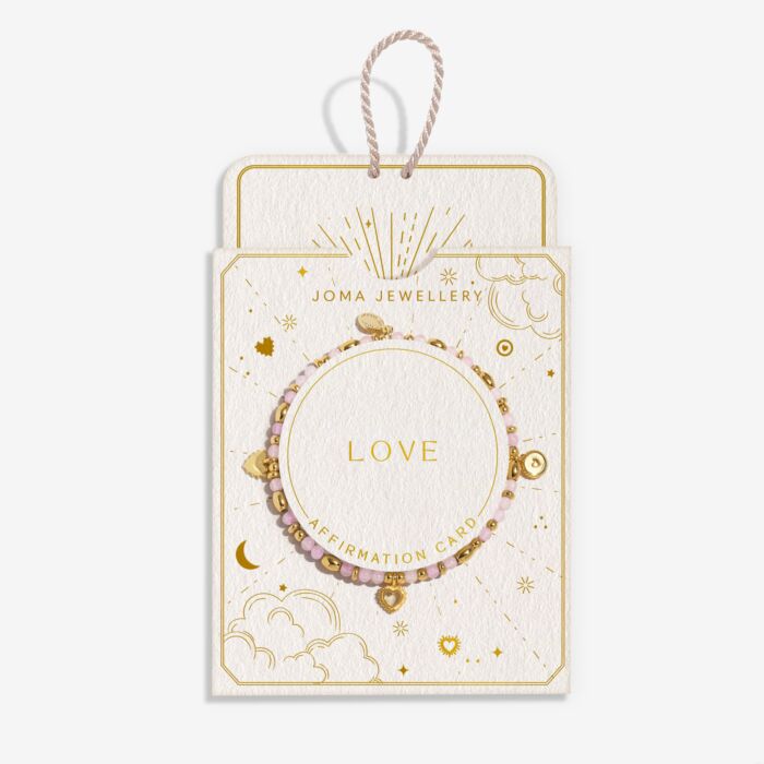 Joma Jewellery Affirmation Card ‘Love’ Bracelet