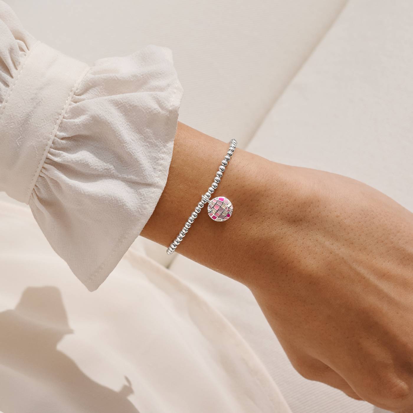 Joma Jewellery A Little Vibes 'You Don't Look A Day Over Fabulous' Bracelet In Silver Plating