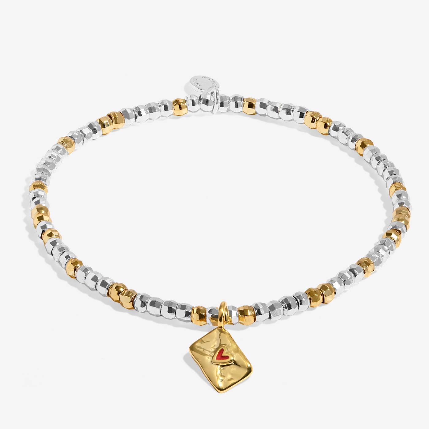 Joma Jewellery Little Stories 'Sending Love Your Way' Bracelet In Silver and Gold Plating