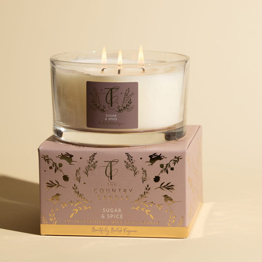Country Candle Co. 3 Wick Candle Sugar and Spice