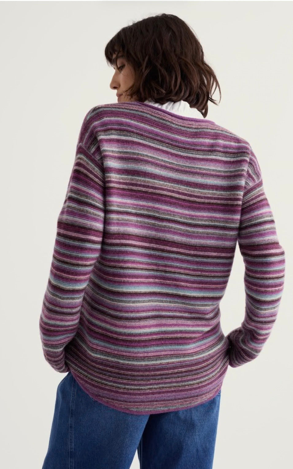 Fruity Jumper Ripple Marks Purple Coral Mix