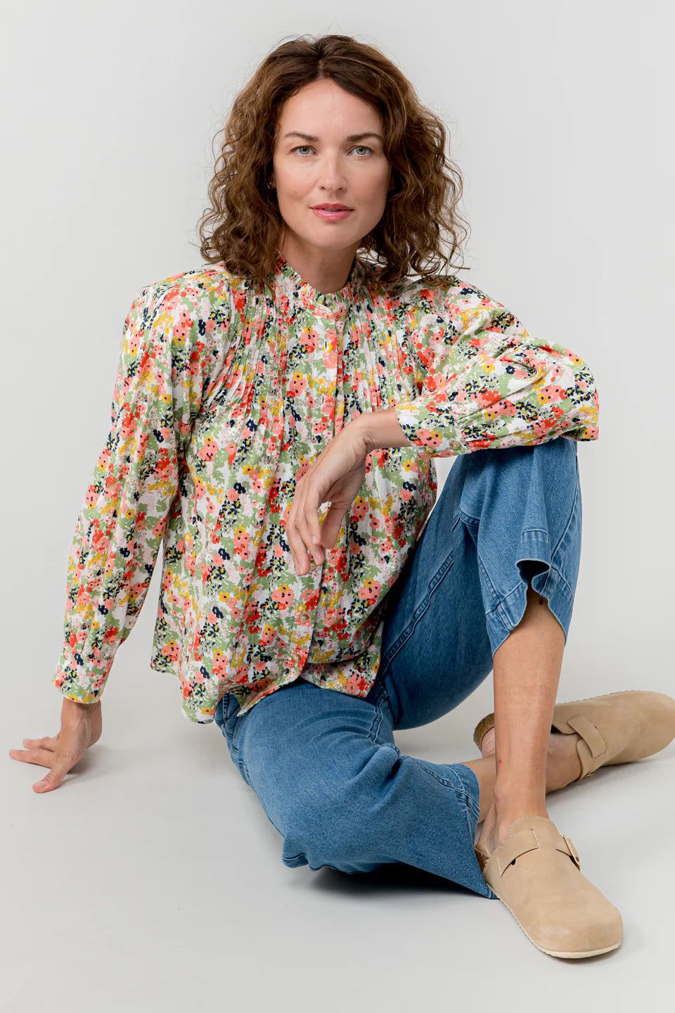 Lily & Me Flora Organic Cotton Ditsy Print Blouse