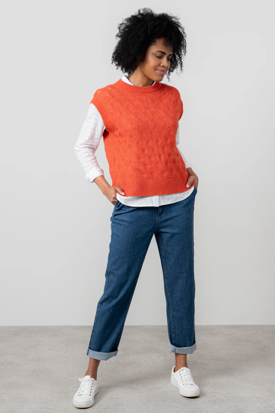 Lily & Me Wallace Pointelle Knit Tank