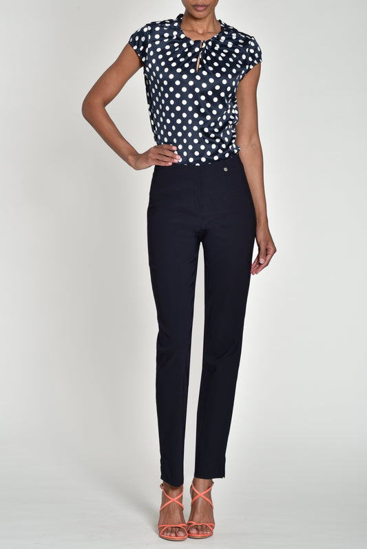 Robell Marie Trousers 51412 Navy Short Length