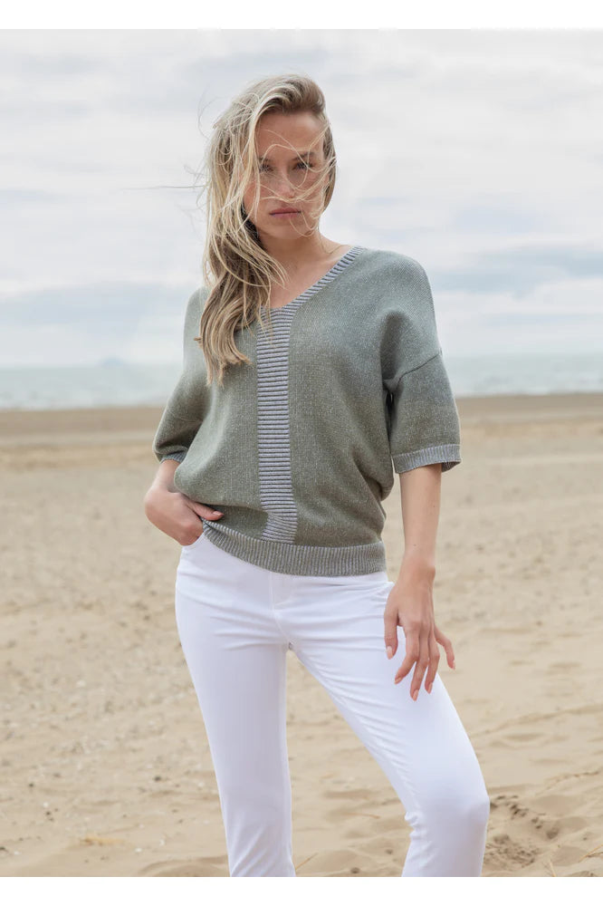 Marble Batwing Mid Sleeve Jumper 7884