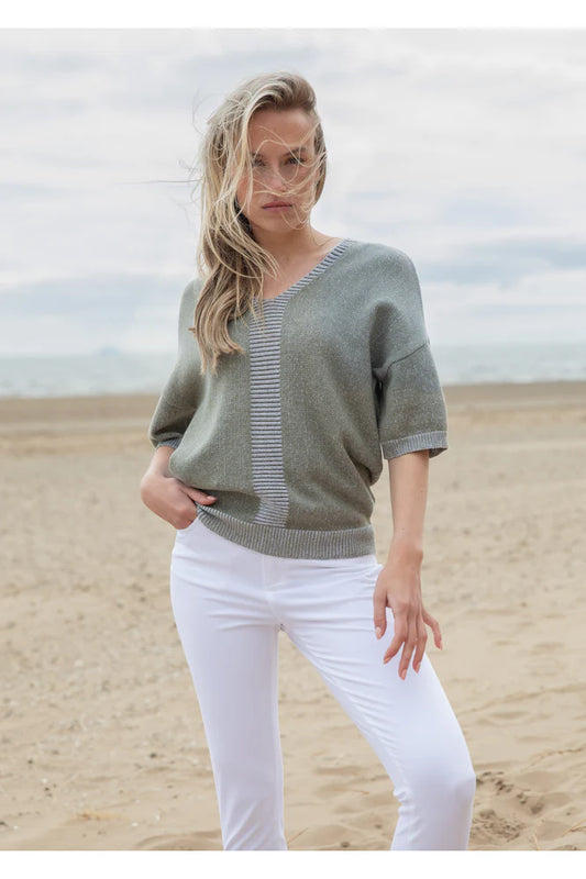Marble Batwing Mid Sleeve Jumper 7884