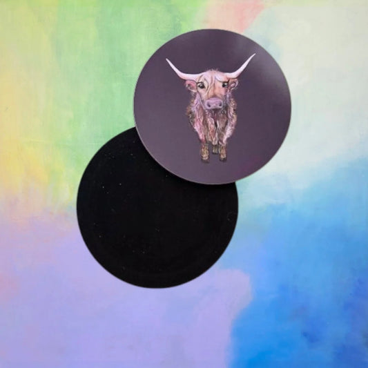 Heidi Highland Cow Set of 4 Coasters
