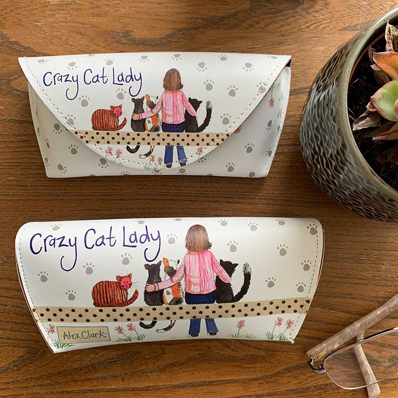 Alex Clark Crazy Cat Lady Spectacle Case